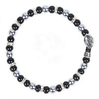 Bracelet Gerba Man Lab6mm in Steel Pietre dure 190
